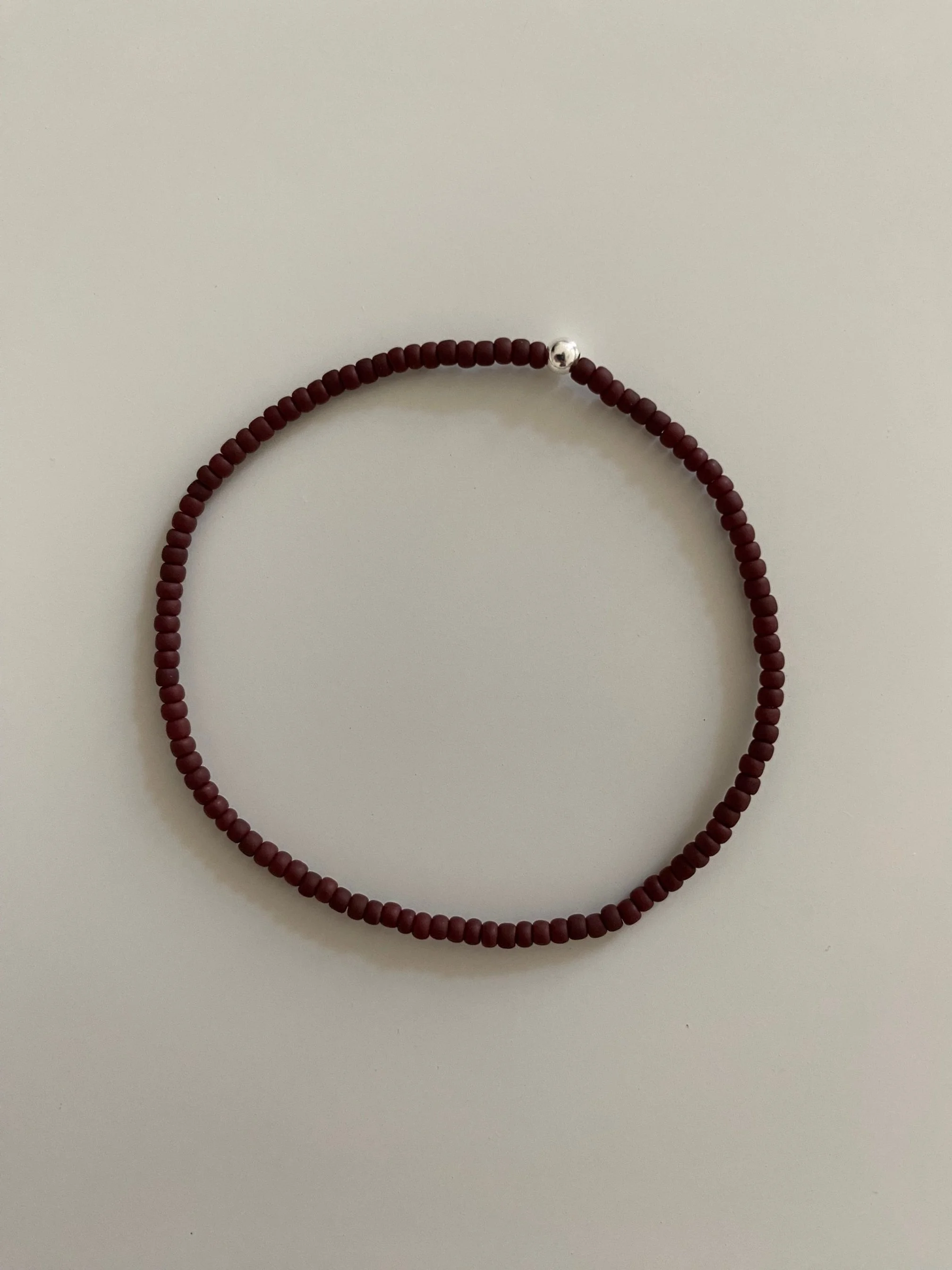 Handcrafted Dark Chocolate Brown Beaded Bracelet — JOYEM